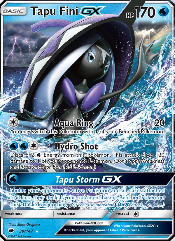 Tapu Fini GX 39 · Burning Shadows