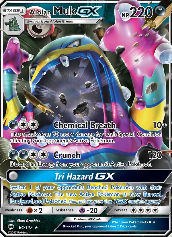 Alolan Muk GX 84 · Burning Shadows