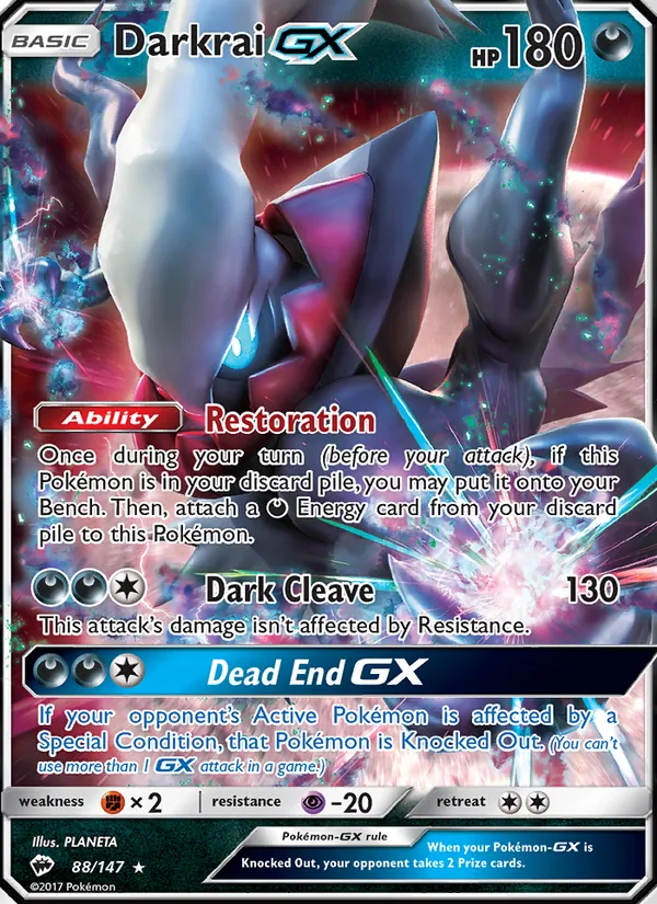 Darkrai GX 88 · Burning Shadows