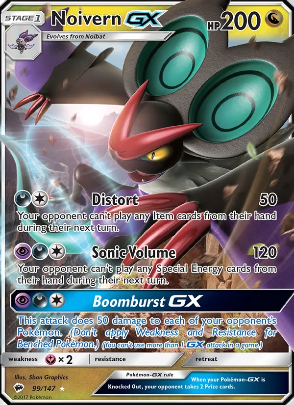 Noivern GX 99 · Burning Shadows