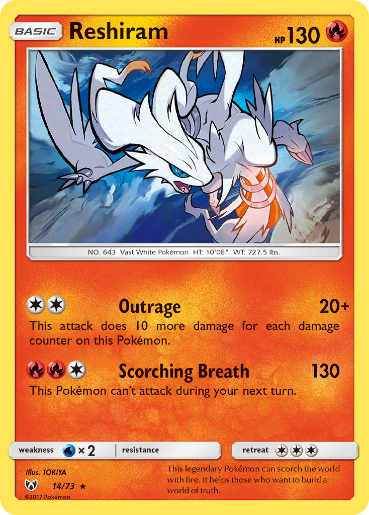 Reshiram 14 · Shining Legends