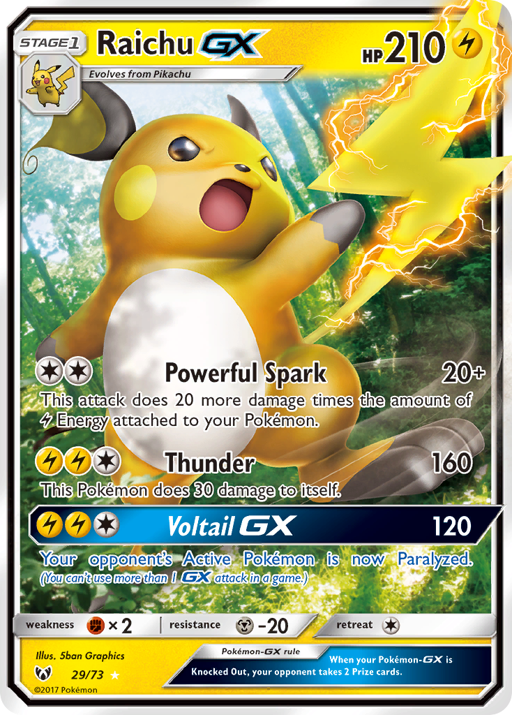 Raichu GX 29 · Shining Legends