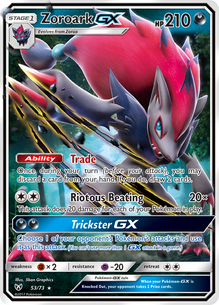 Zoroark GX 53 · Shining Legends