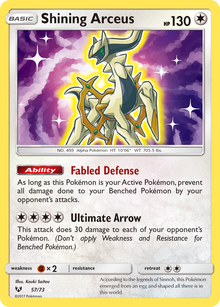 Shining Arceus 57 · Shining Legends