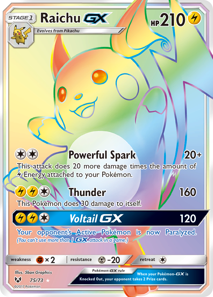 Raichu GX 75 · Shining Legends