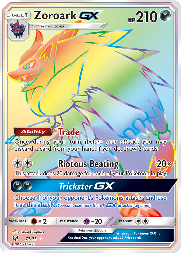 Zoroark GX 77 · Shining Legends