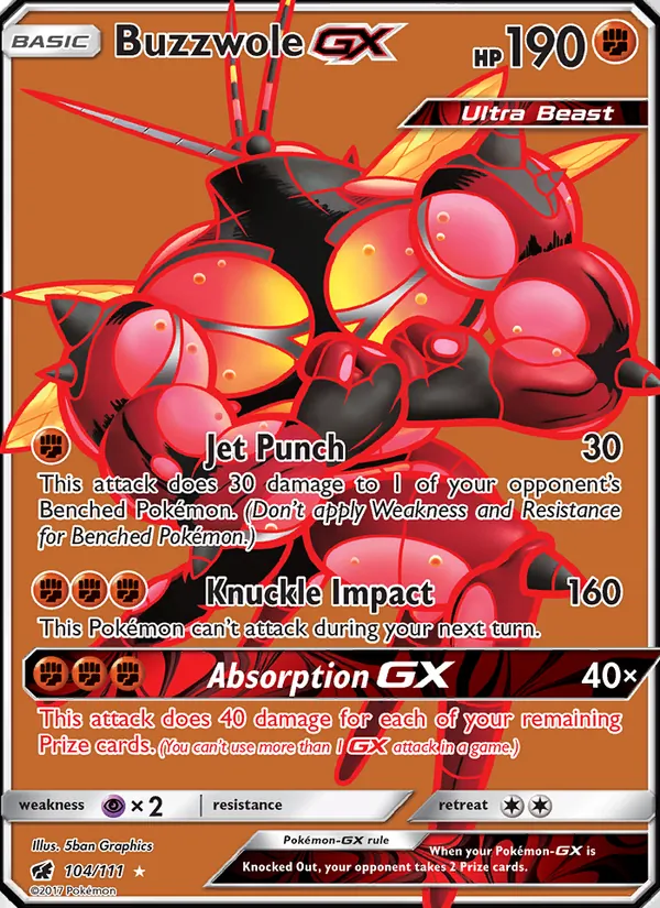 Buzzwole GX 104 · Crimson Invasion