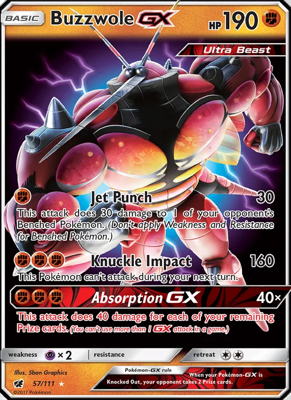 Buzzwole GX 57 · Crimson Invasion