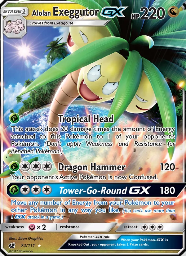 Alolan Exeggutor GX 74 · Crimson Invasion