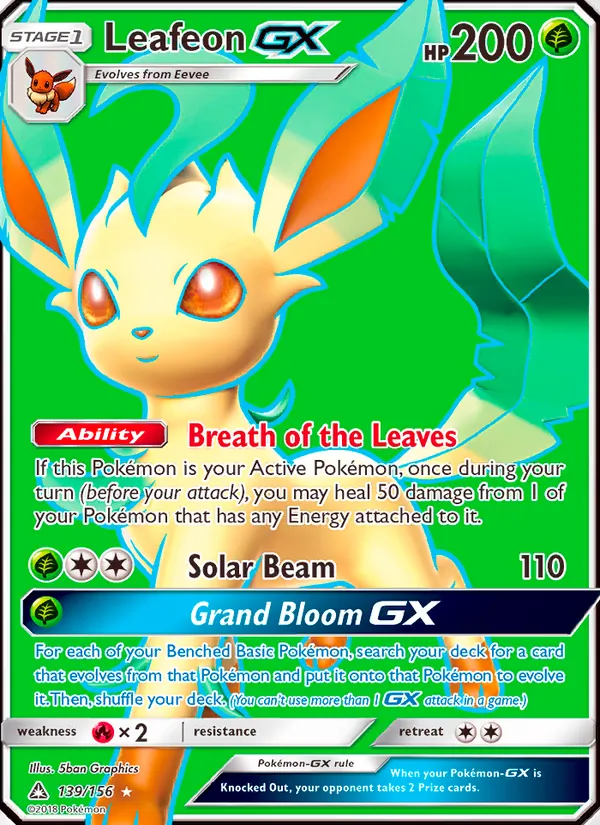 Leafeon GX 139 · Ultra Prism