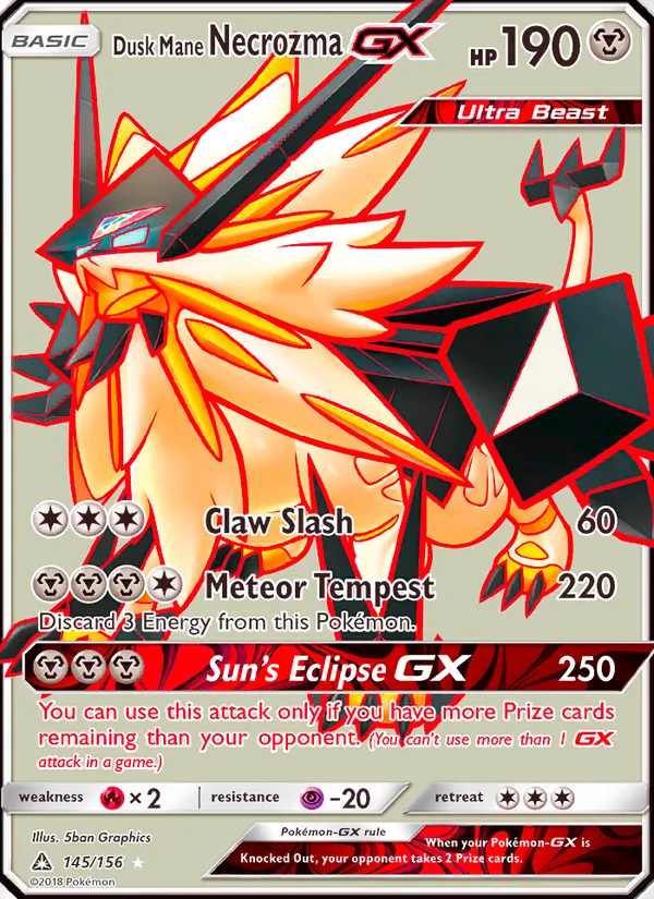 Dusk Mane Necrozma GX 145 · Ultra Prism
