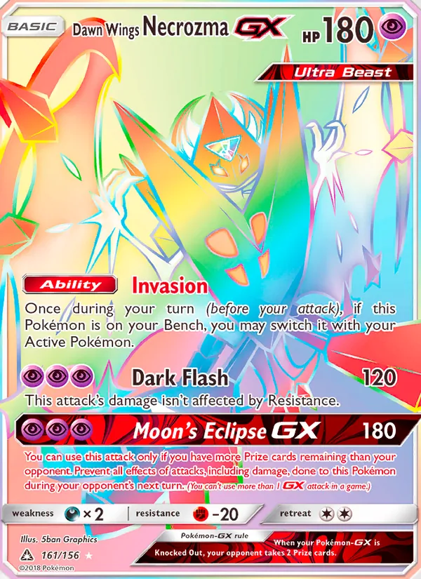Dawn Wings Necrozma GX 161 · Ultra Prism