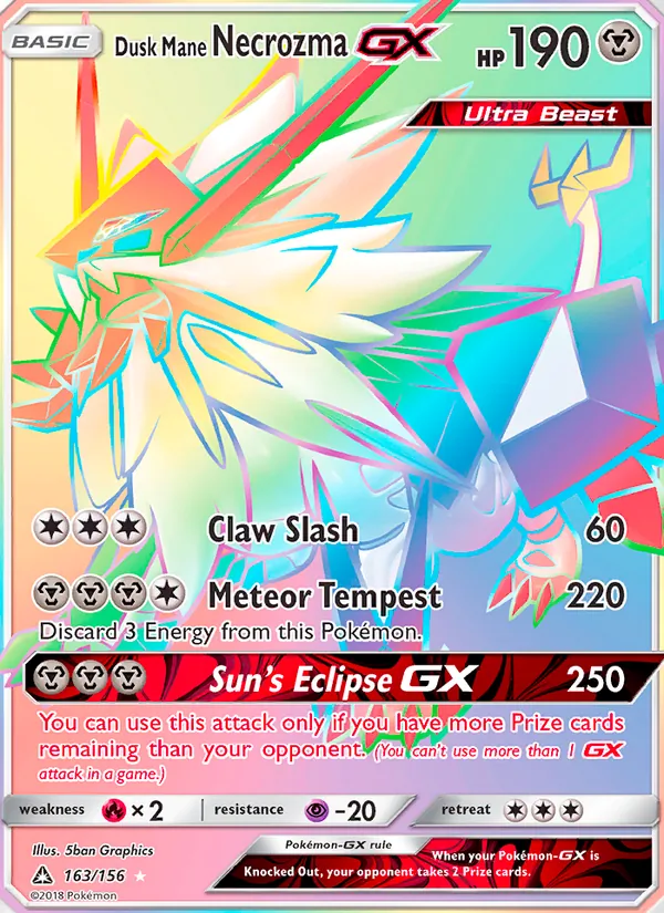 Dusk Mane Necrozma GX 163 · Ultra Prism