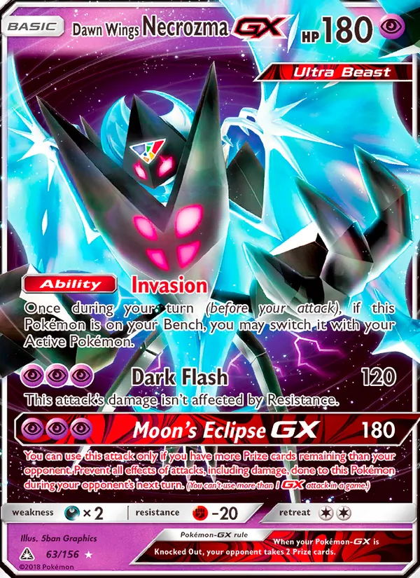 Dawn Wings Necrozma GX 63 · Ultra Prism