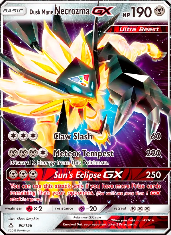 Dusk Mane Necrozma GX 90 · Ultra Prism