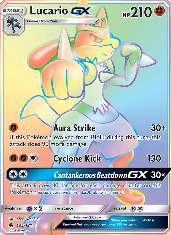 Lucario GX 135 · Forbidden Light