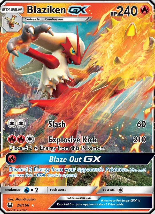 Blaziken GX 28 · Celestial Storm