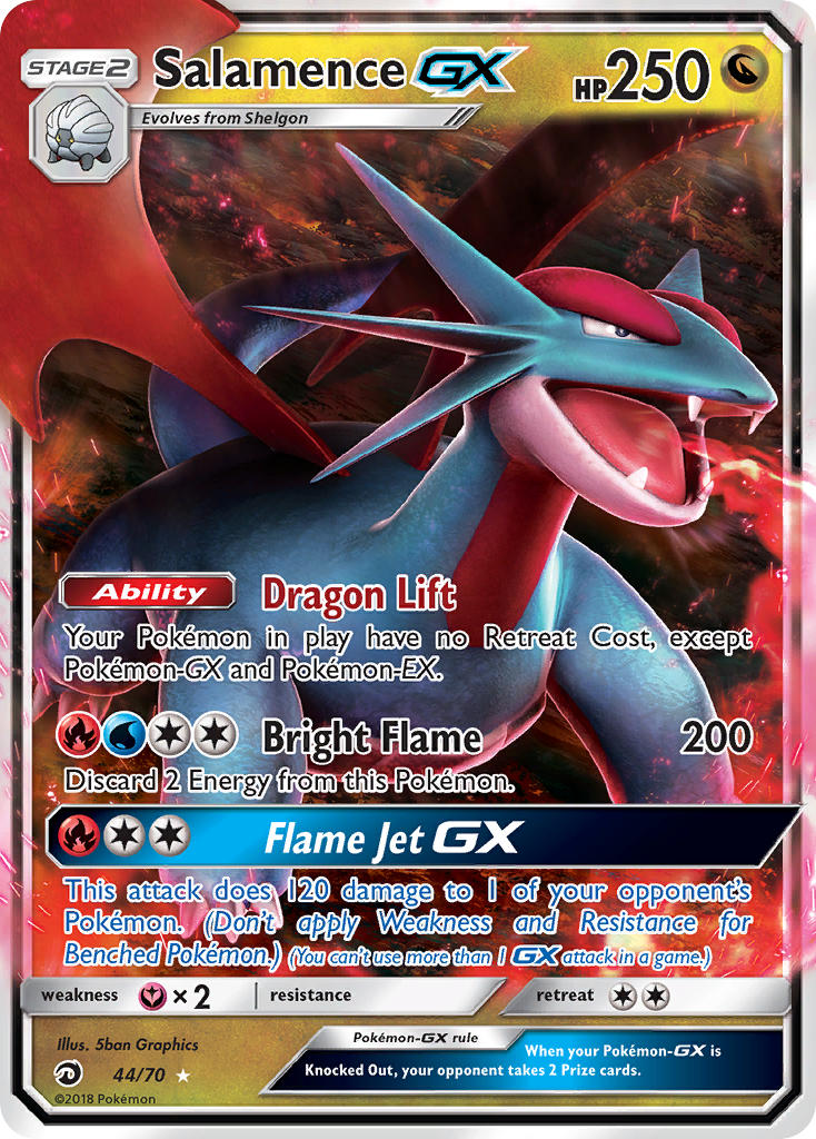 Salamence GX 44 · Dragon Majesty