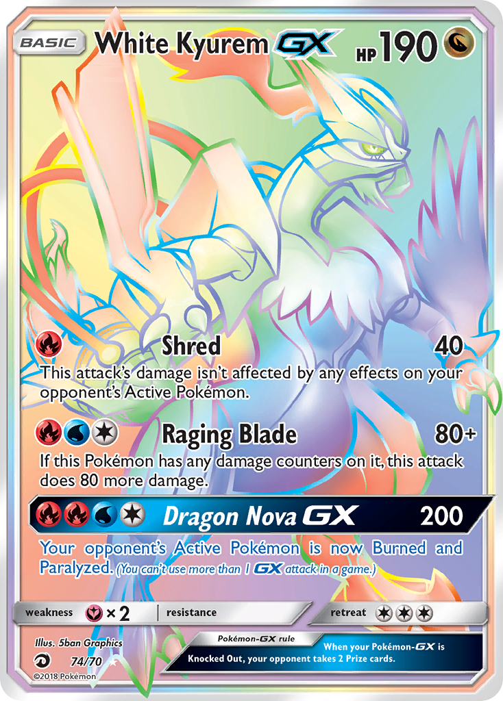 White Kyurem GX 74 · Dragon Majesty