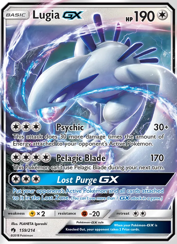 Lugia GX 159 · Lost Thunder