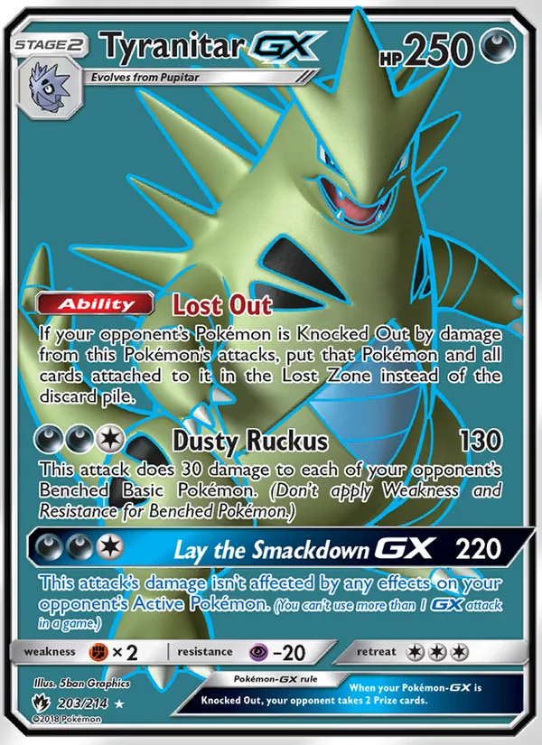 Tyranitar GX 203 · Lost Thunder