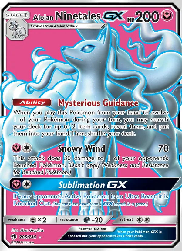Alolan Ninetales GX 205 · Lost Thunder
