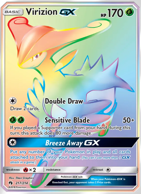 Virizion GX 217 · Lost Thunder