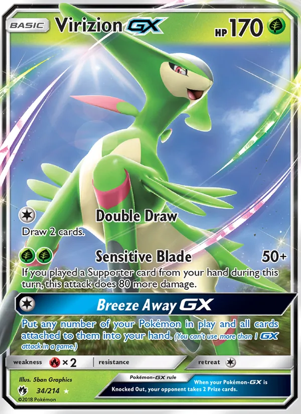 Virizion GX 34 · Lost Thunder