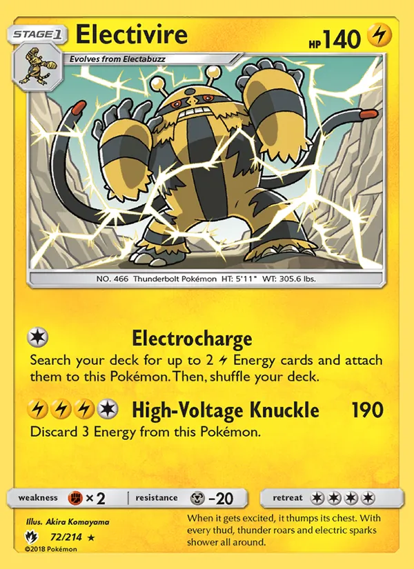 Electivire 72 · Lost Thunder