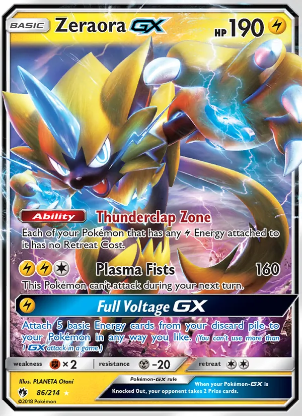 Zeraora GX 86 · Lost Thunder