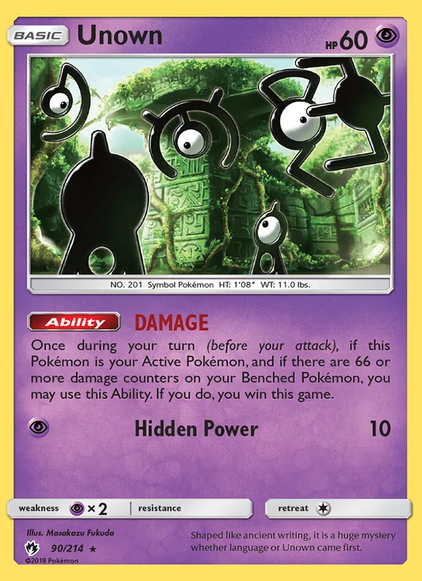 Unown 90 · Lost Thunder