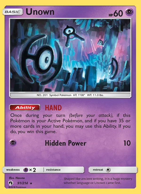 Unown 91 · Lost Thunder