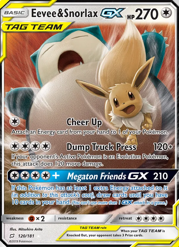 Eevee & Snorlax GX 120 · Team Up