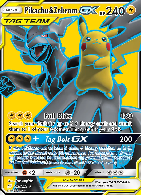 Pikachu & Zekrom GX 162 · Team Up