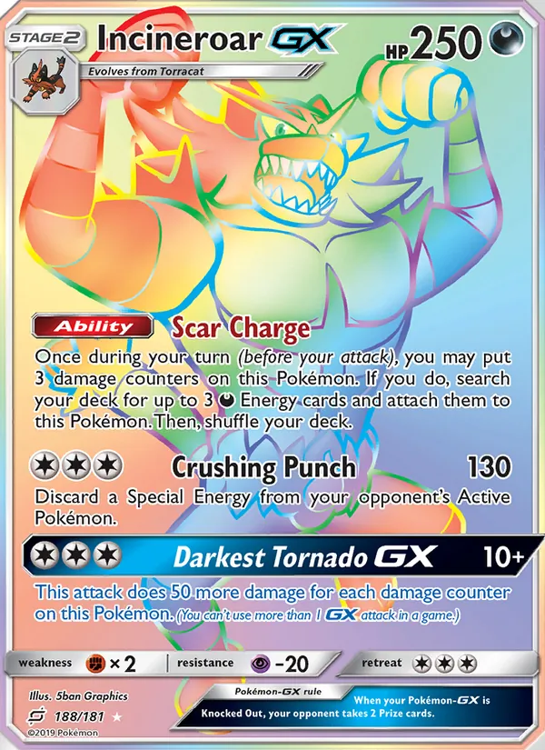 Incineroar GX 188 · Team Up