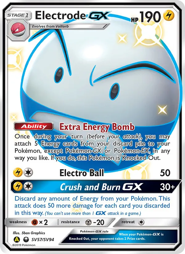 Electrode-GX SV57 · Hidden Fates Shiny Vault