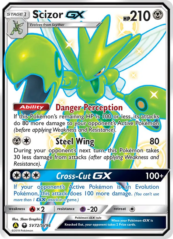 Scizor-GX SV72 · Hidden Fates Shiny Vault