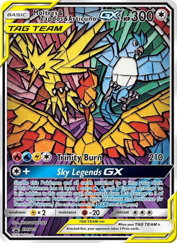 Moltres & Zapdos & Articuno GX SM210 · SM Black Star Promos