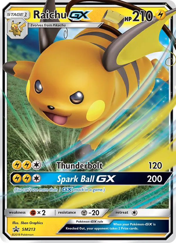 Raichu GX SM213 · SM Black Star Promos