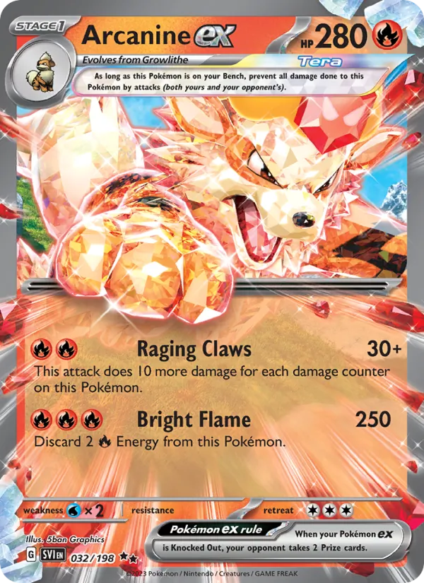 Arcanine ex 032 · Scarlet & Violet