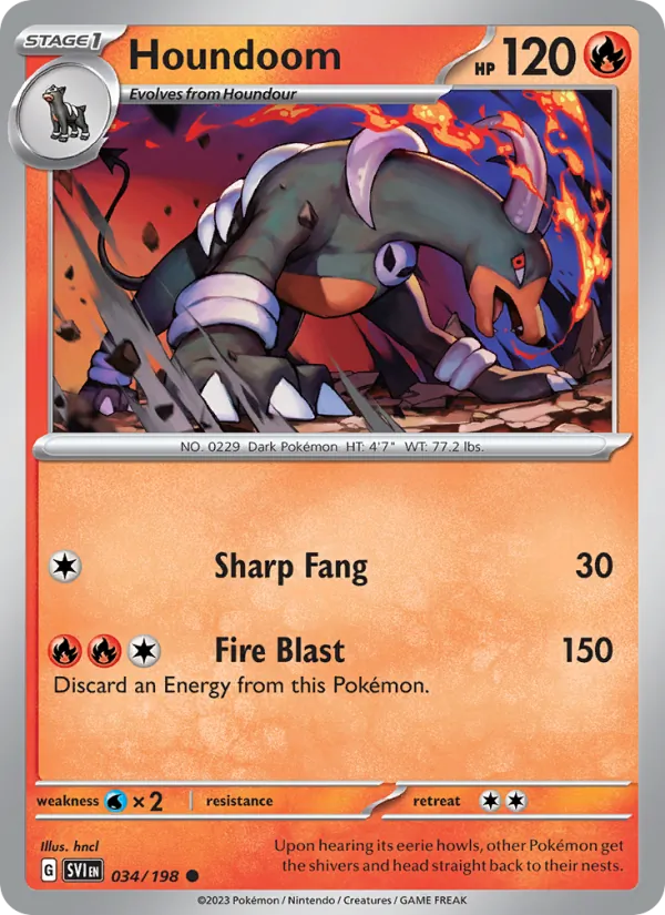 Houndoom 034 · Scarlet & Violet