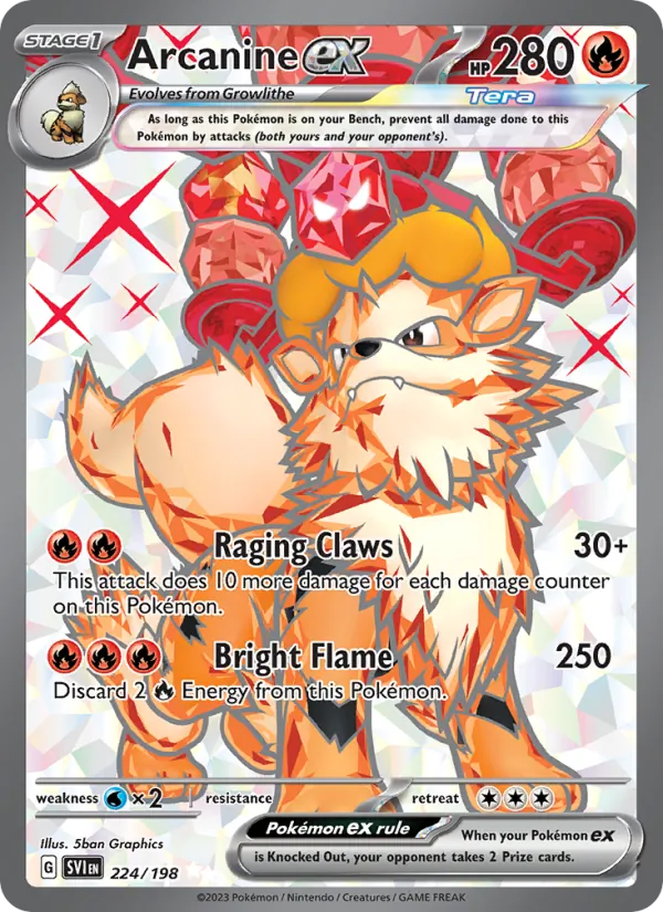 Arcanine ex 224 · Scarlet & Violet