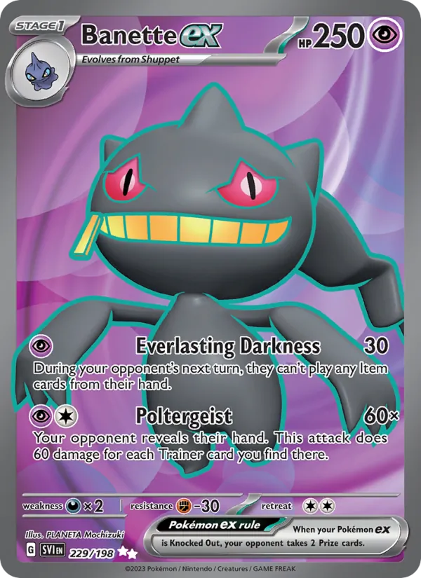 Banette ex 229 · Scarlet & Violet