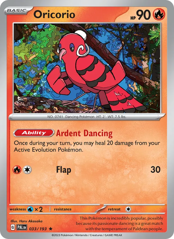 Oricorio 033 · Paldea Evolved