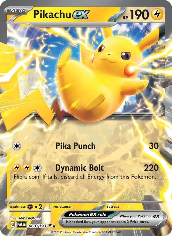 Pikachu ex 063 · Paldea Evolved