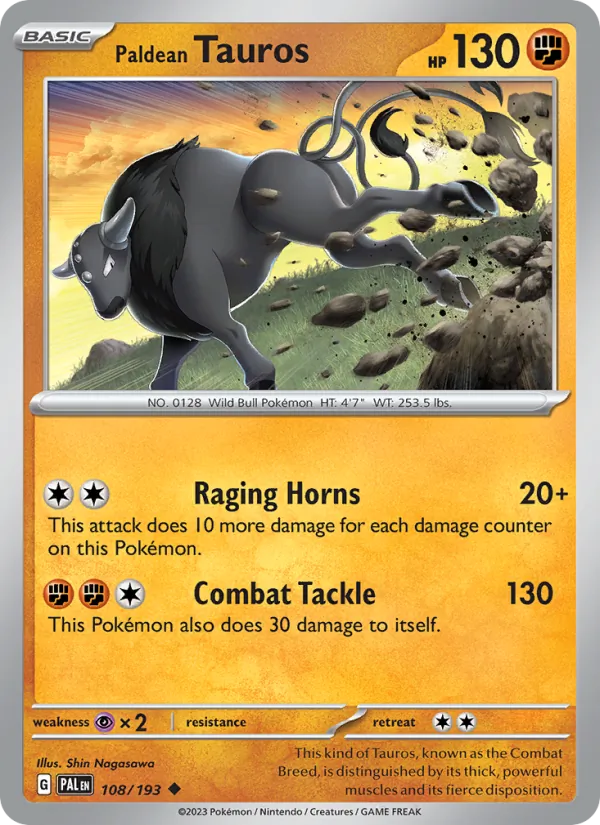 Paldean Tauros 108 · Paldea Evolved