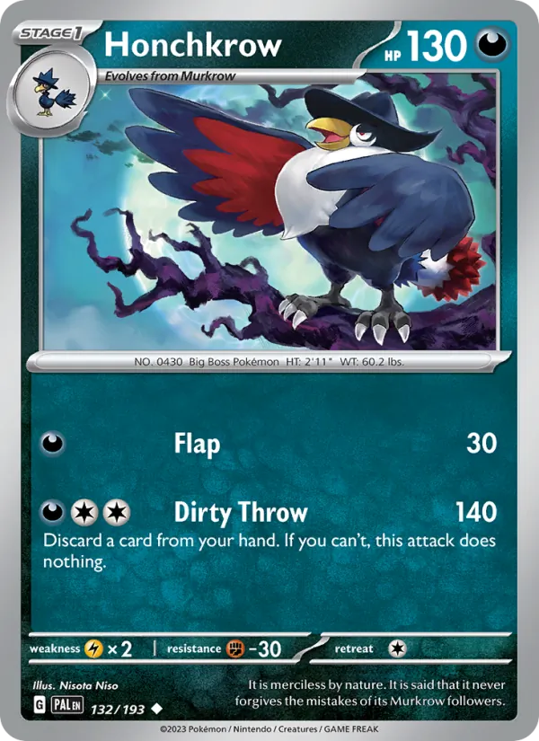 Honchkrow 132 · Paldea Evolved