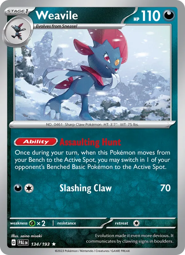 Weavile 134 · Paldea Evolved