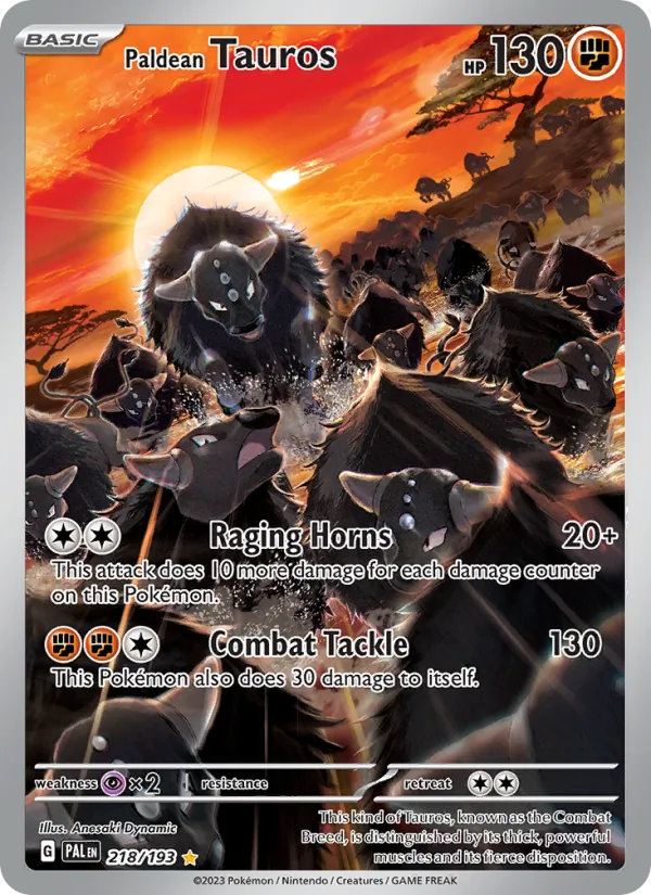 Paldean Tauros 218 · Paldea Evolved
