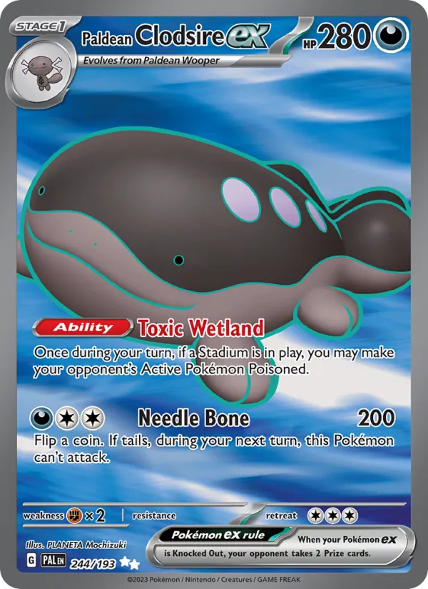 Paldean Clodsire ex 244 · Paldea Evolved